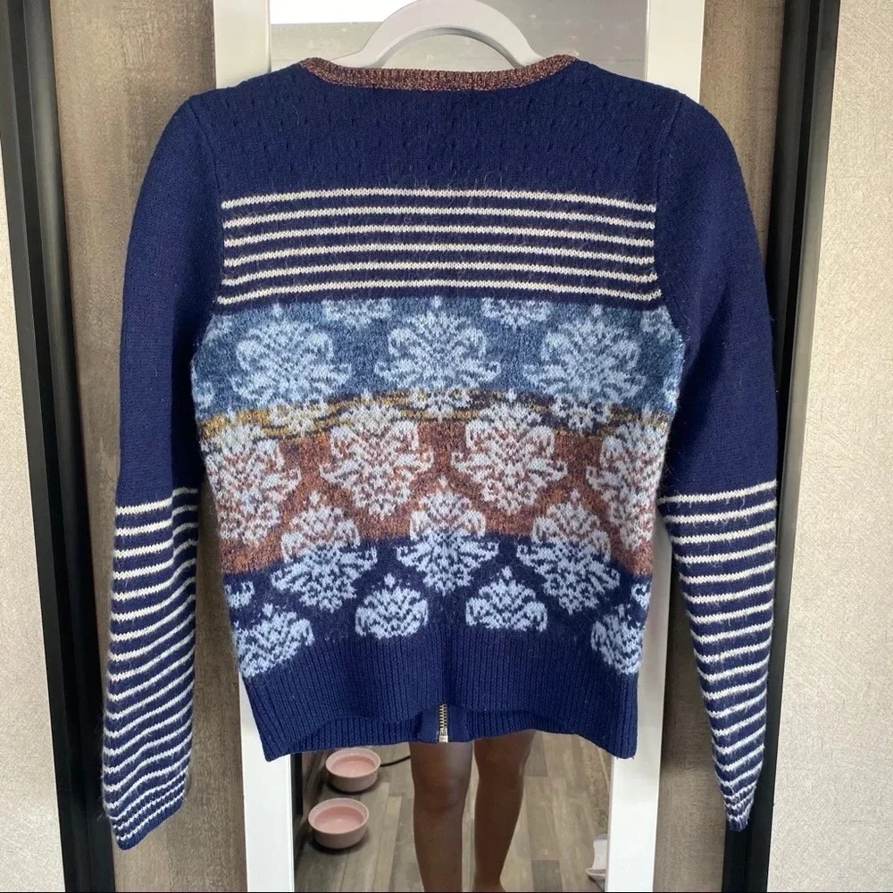 Sparrow Anthropologie Wool Full Zip Sweater